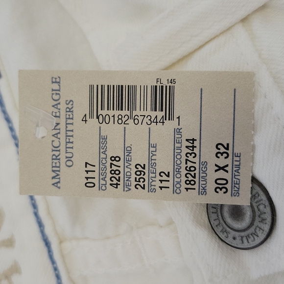American Eagle white men's jeans - size 30 x 32 - Picture 3 of 10